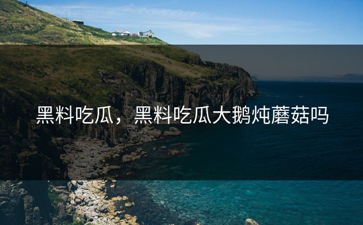 黑料吃瓜，黑料吃瓜大鹅炖蘑菇吗